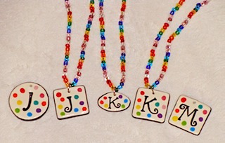 Colorful Initial Necklaces 2