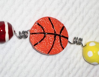 Flat Basketball Bead
