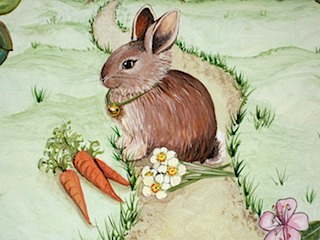 High Chair Rabbit and carrots