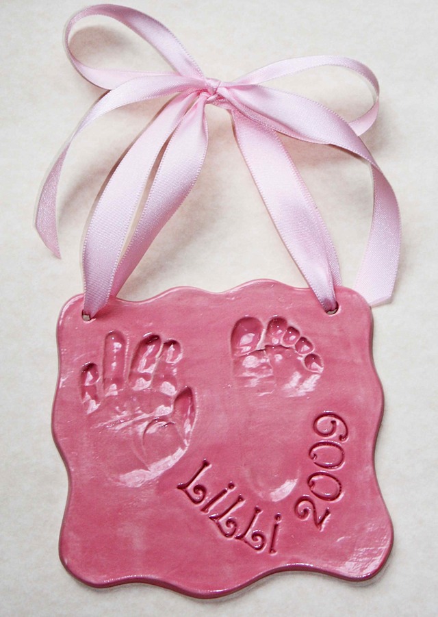 Baby Hand and Foot Impression Platter 