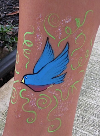 Bluebird Body Painting