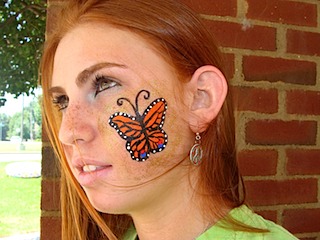 Butterfly facepaint