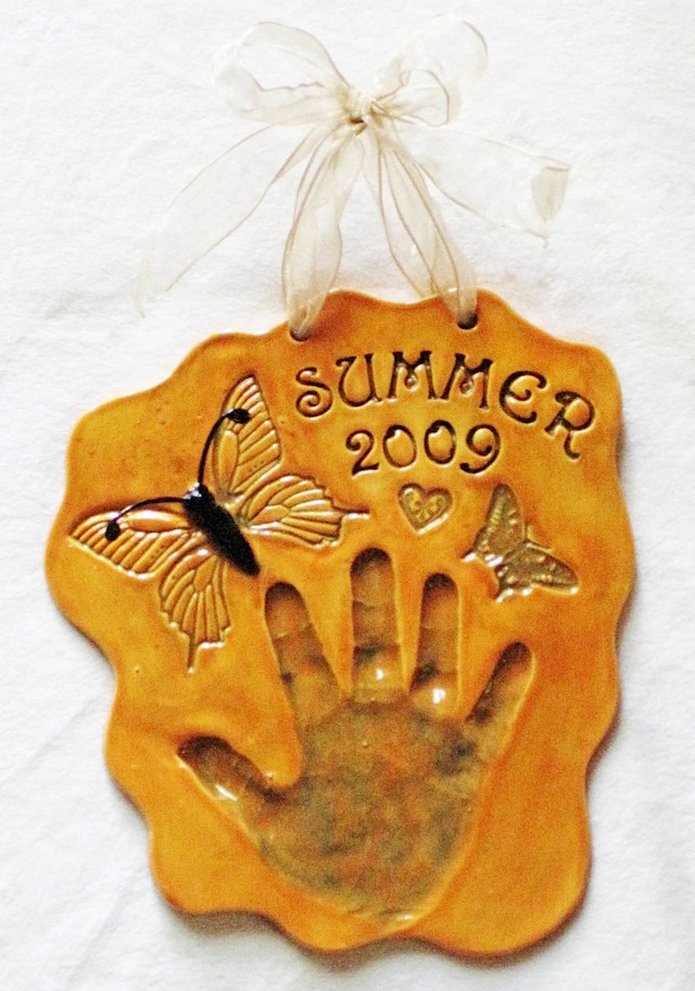 Butterfly Hand Impression Orange
