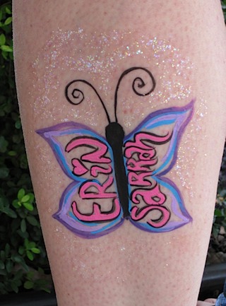 Butterfly Names Body Painting