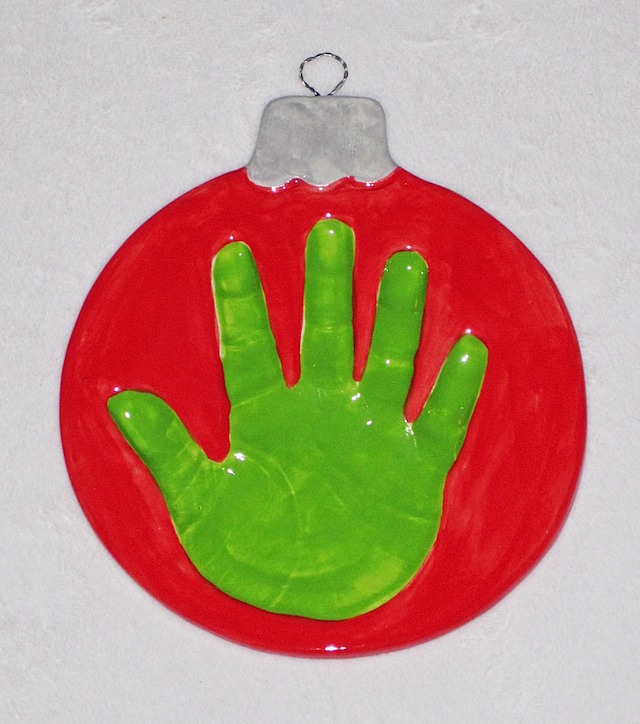 Christmas Ornament Hand Impression