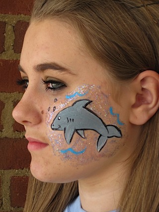 Dolphin Face Painting