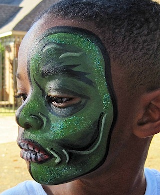 face painting boy