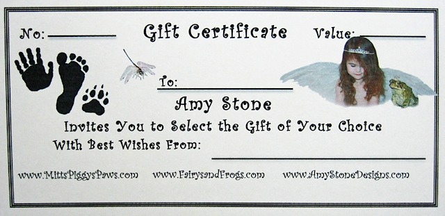 Gift Certificate Fairys and Frogs