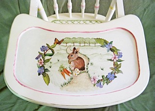 High Chair Tray with Rabbit