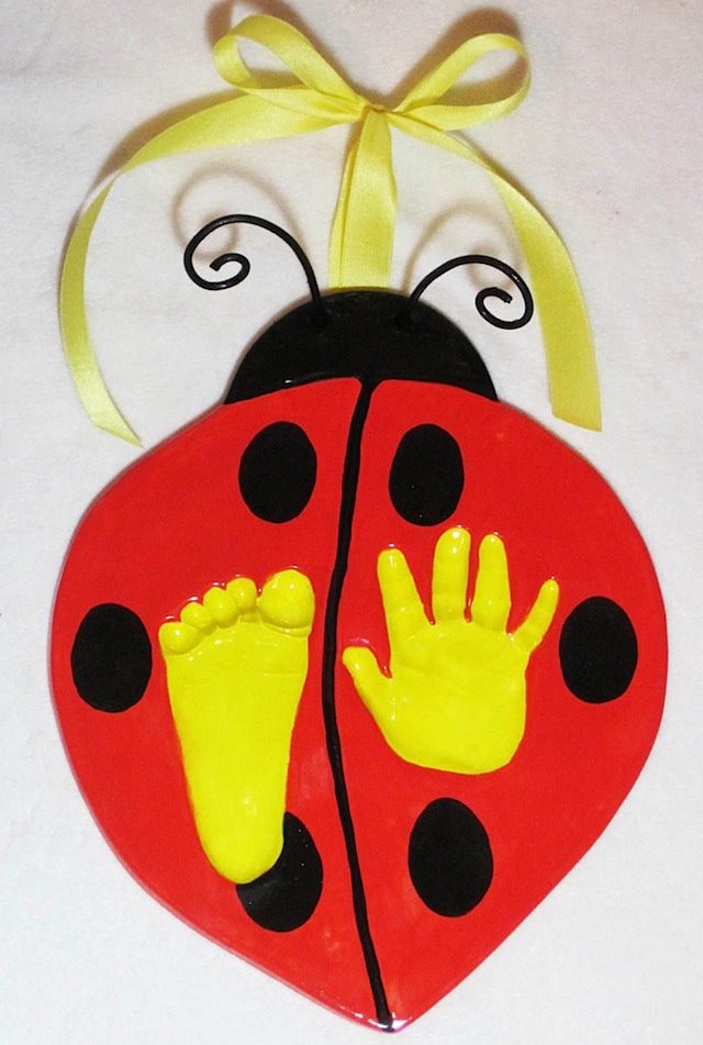 ladybug hand foot impression
