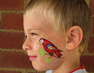 Parrot Face Painting