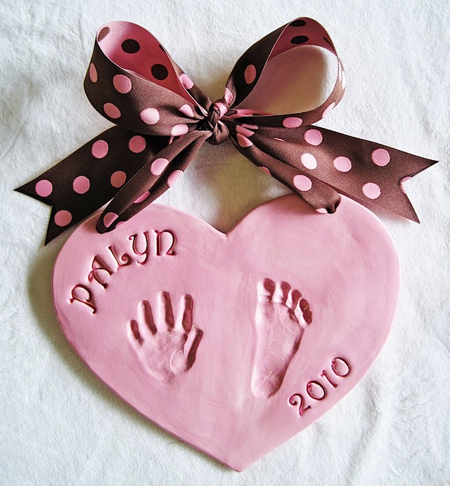 Payln pink heart hand impression