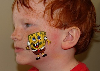 Spongebob Face Painting
