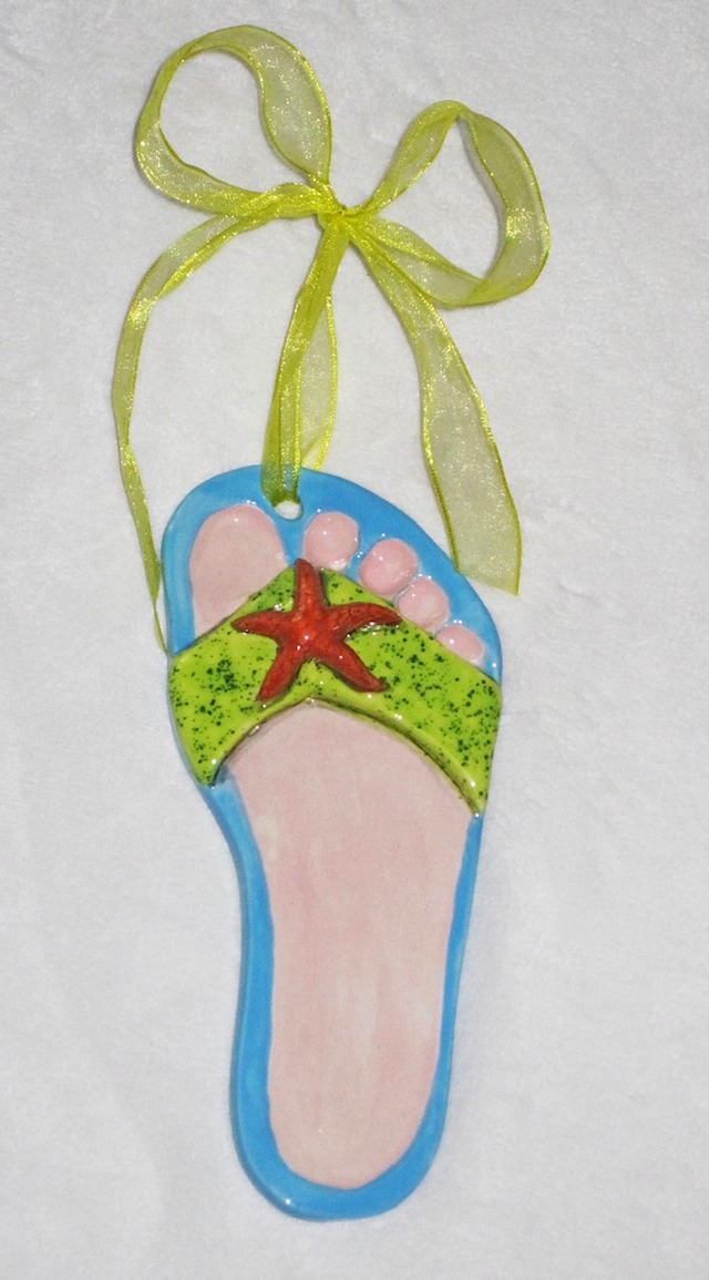 Starfish Flip Flop foot impression