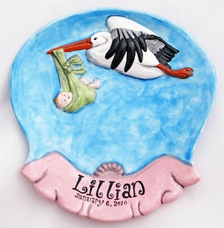 Stork dish Lillian