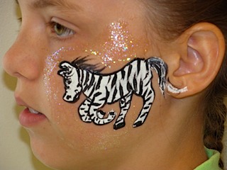 Zebra Face Painting